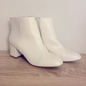 White ankle boots, Size (10) SHEIN